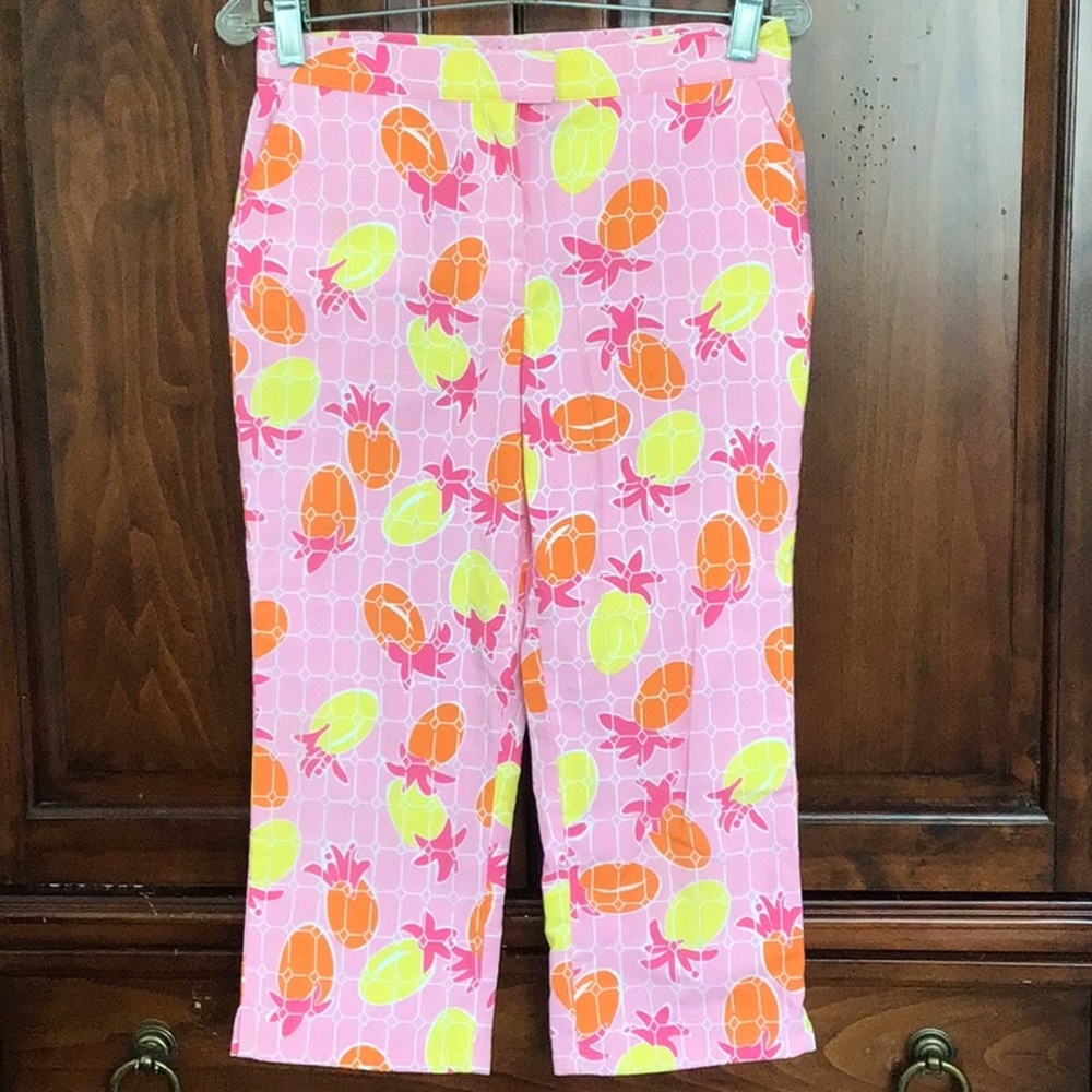 Lilly Pulitzer vintage girls’ cropped pants Pineapple print